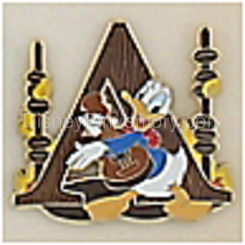 Aulani Letters Frame Set - Letter A - Donald Duck Pin - Pin 11047