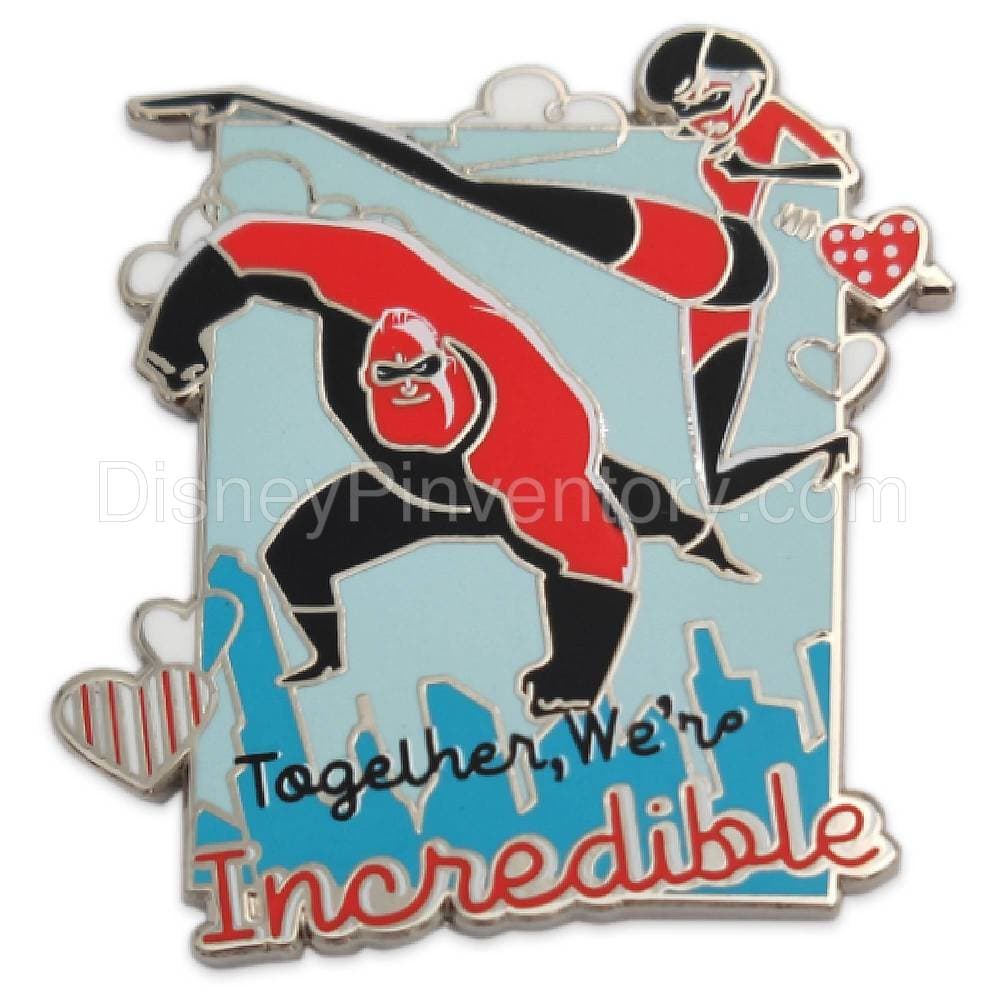 Pixar Pals Valentine's Day Mystery Pin Collection - Mr. & Mrs. Incredible Pin - Pin 12584