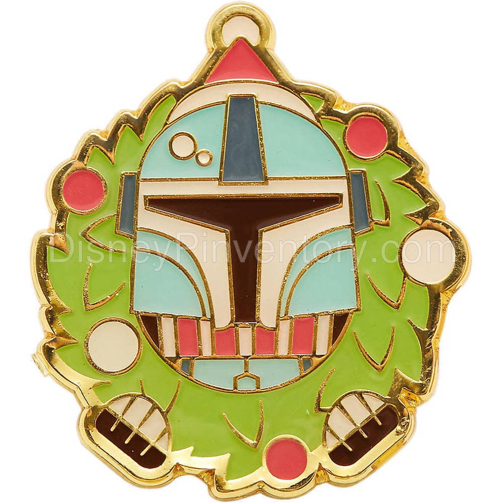 Star Wars The Mandalorian Mando Holiday Wreath Enamel Pin - BoxLunch Exclusive - Pin 16812