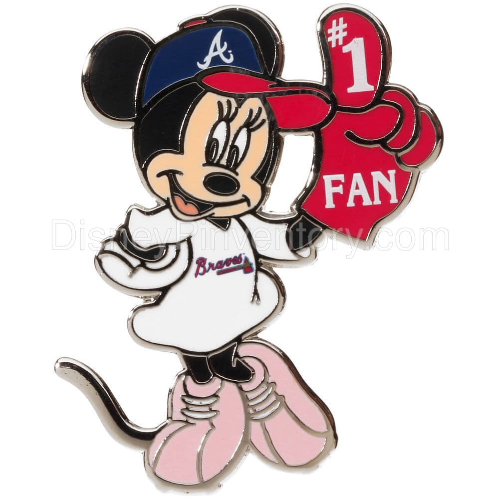 Atlanta Braves Minnie Mouse #1 Fan Disney Pin - Pin 18799