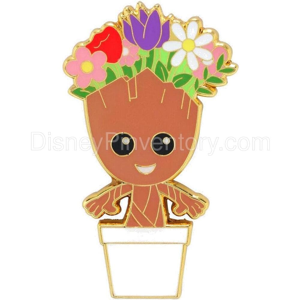 Marvel Guardians of the Galaxy Little Groot Spring Flowers Enamel Pin - BoxLunch Exclusive - Pin 20506