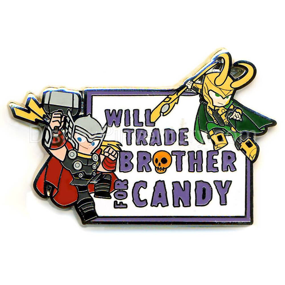 Thor and Loki Halloween Pin - Pin 20919