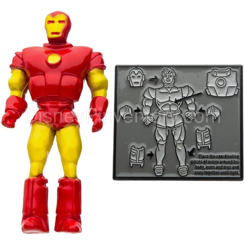 Marvel Iron Man Retro Action Figure 80 Years Pin Set - Pin 21098