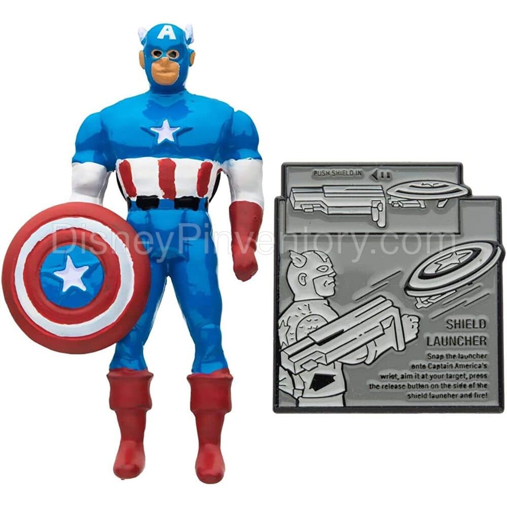Marvel Captain America Retro Action Figure 80 Years Pin Set - Pin 21101