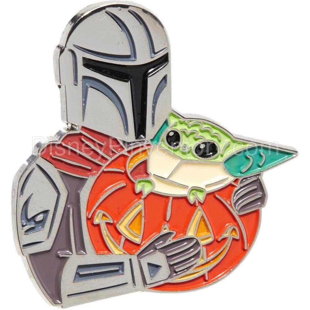 Star Wars The Mandalorian Halloween Pumpkin Enamel Pin - Pin 22333