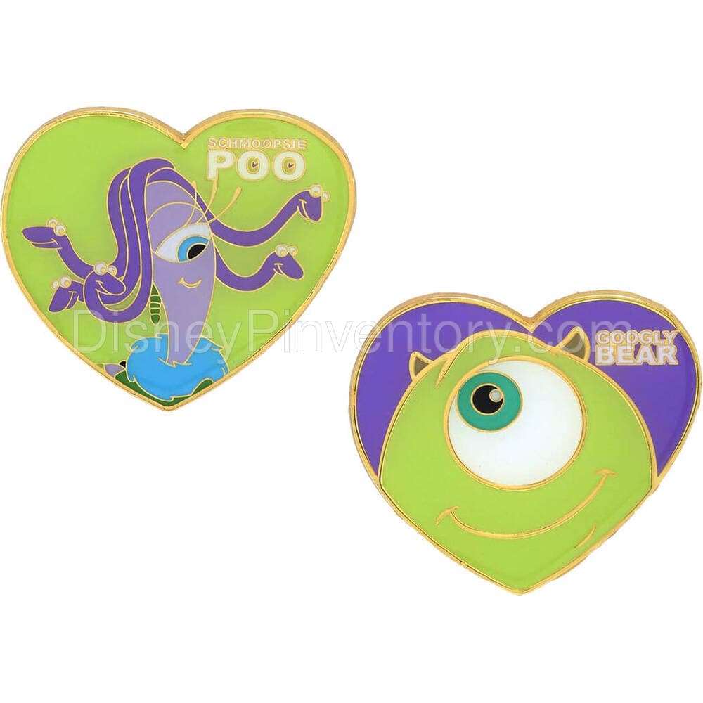 Loungefly Disney Pixar Monsters, Inc. Mike & Celia Pet Names Pin Set - BoxLunch Exclusive - Pin 25550