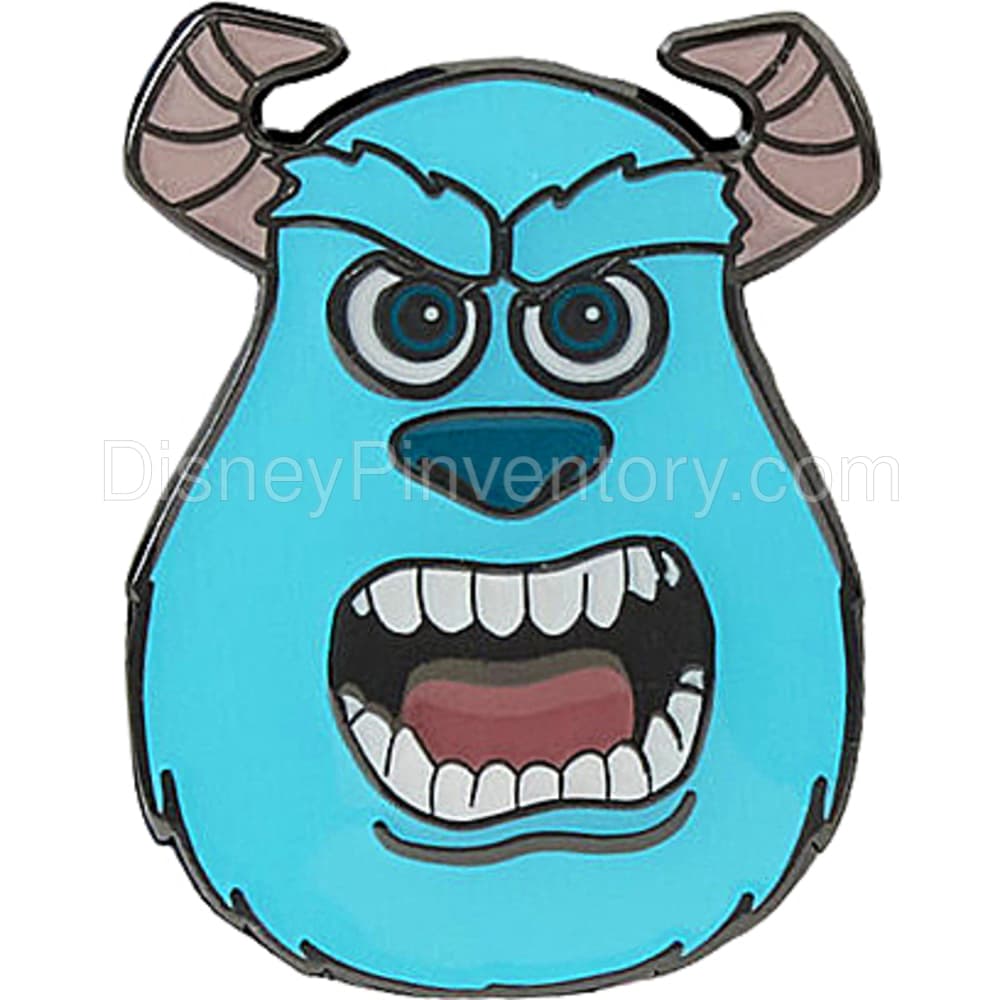 Pixar Sulley Door Mixed Emotions 4-Piece Pin Set - Scary Face - Pin 28053