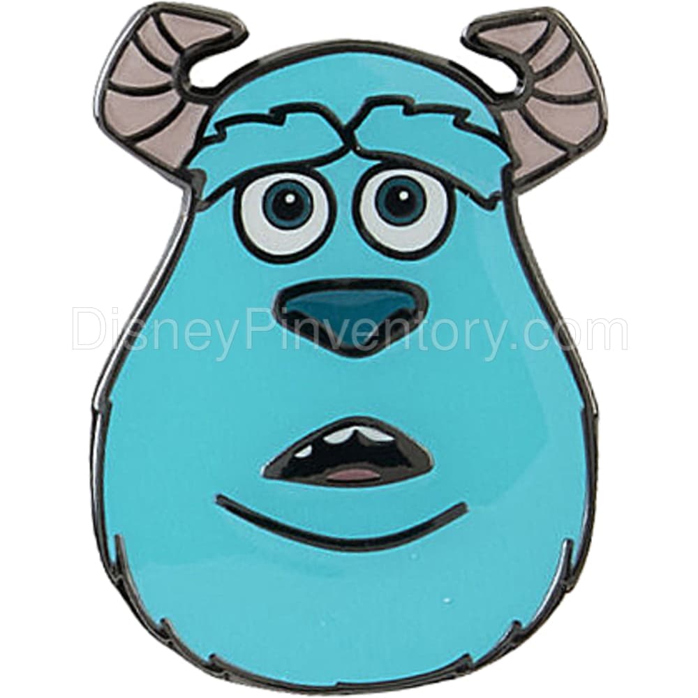 Pixar Sulley Door Mixed Emotions 4-Piece Pin Set - Concerned Face - Pin 28055