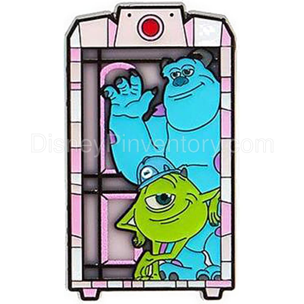 Loungefly Disney Pixar Characters Stained Glass Blind Box Pin Set - Mike Wazowski & Sully - Pin 32546
