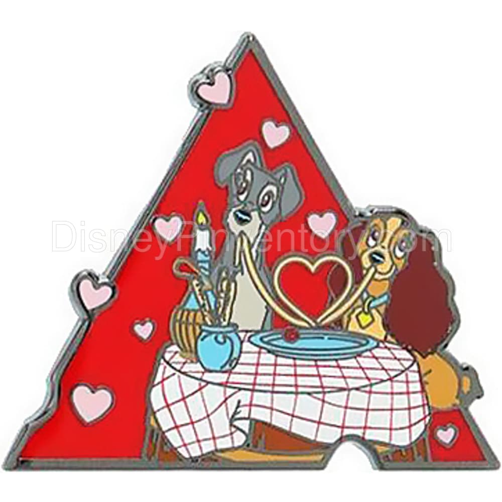 Loungefly Disney Animal Holiday Blind Box Pin Set - Lady & Tramp Valentine's Day - Pin 32754
