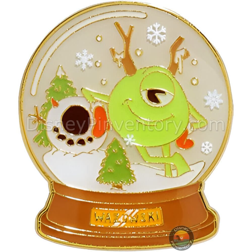 Loungefly Disney Pixar Character Holiday Blind Box Pin Set - Mike Wazowski Snow Globe - Pin 39587