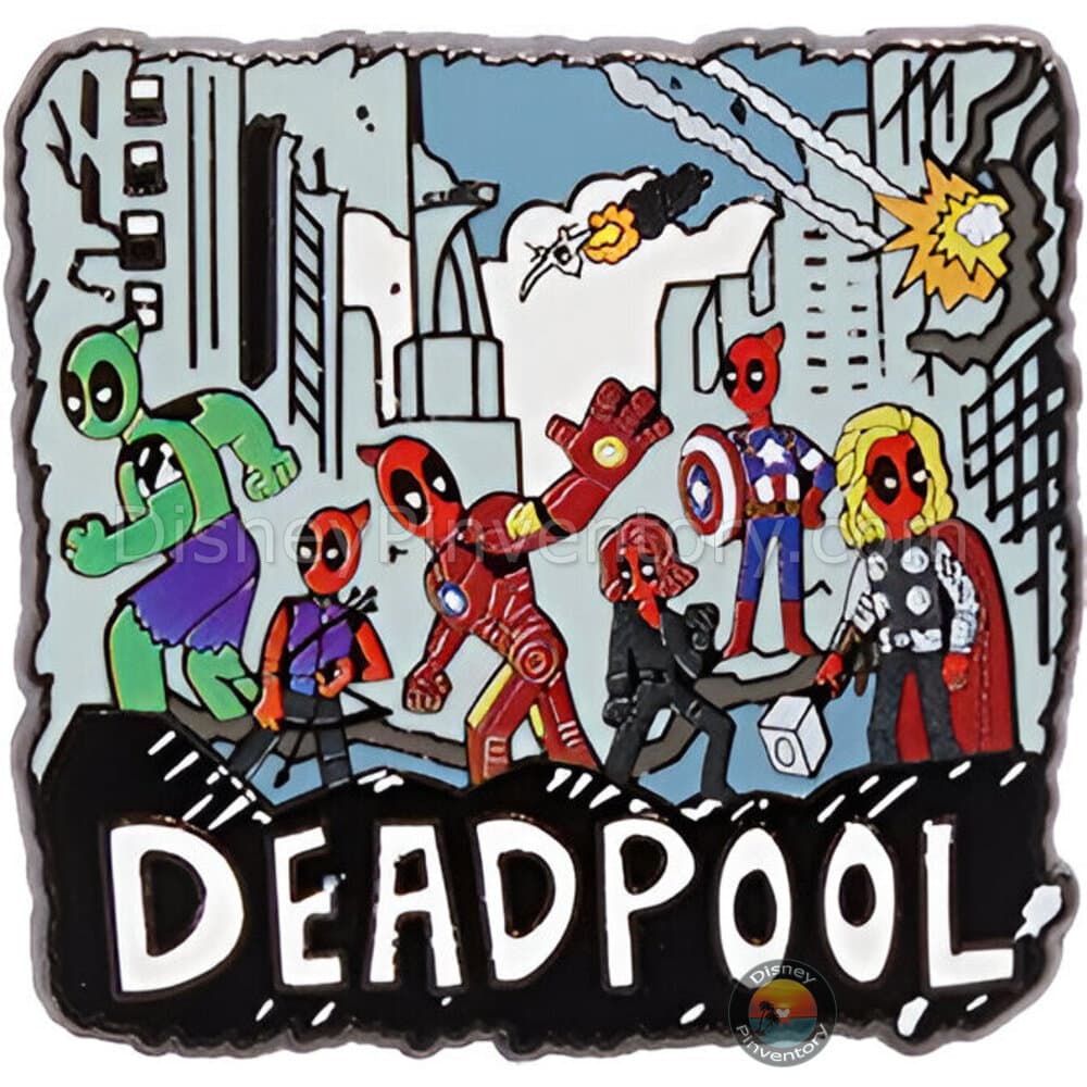Marvel Deadpool & Wolverine Silly Scenes Blind Box Pin Set - Deadpool as the Avengers - Pin 39842