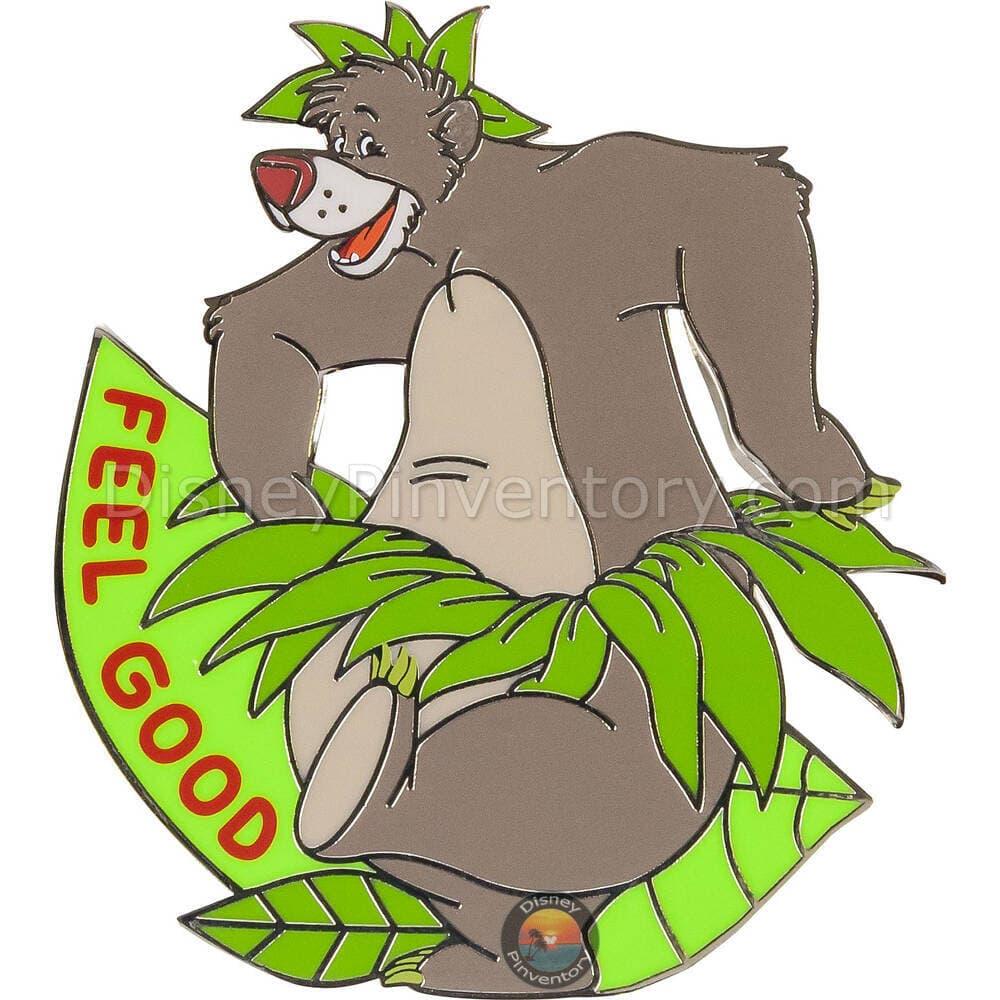 Disneyland Paris Baloo "Feel Good" Message Pin - The Jungle Book - Pin 43443