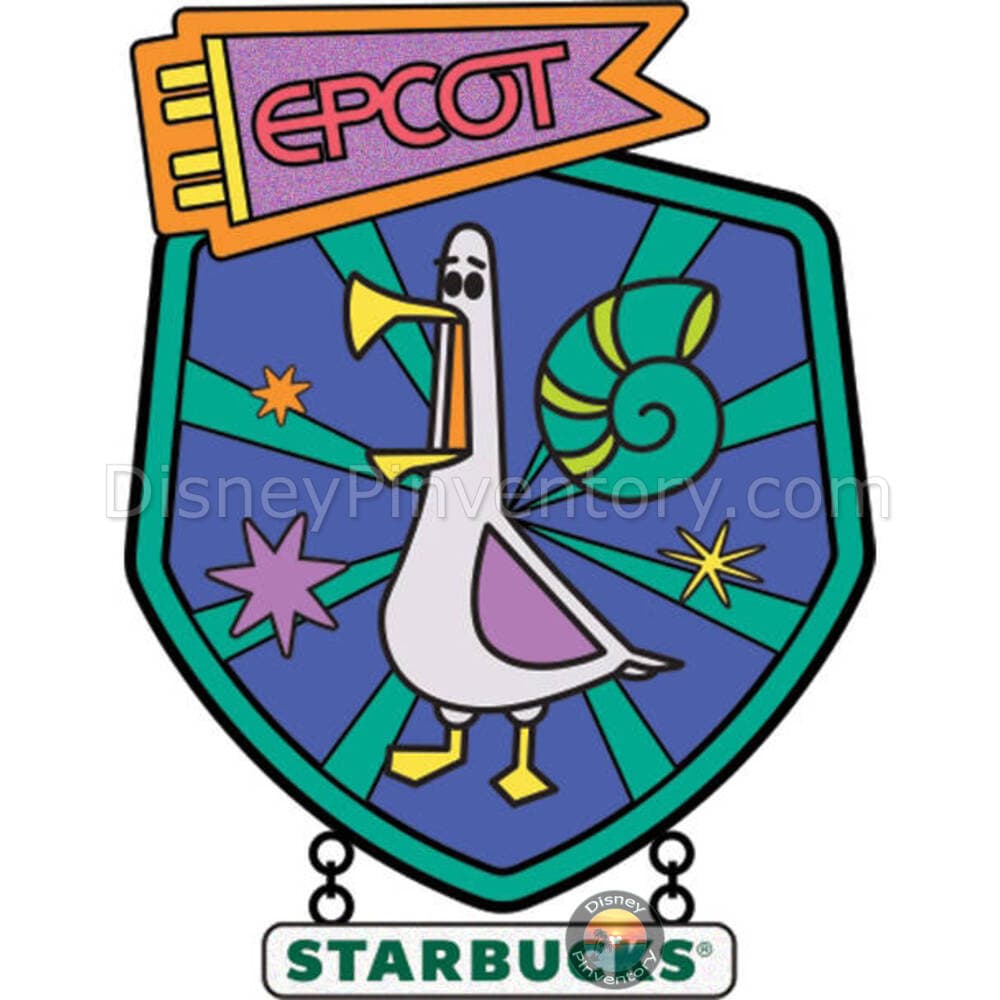 EPCOT Starbucks Mystery Pin Set - Seagull from The Seas with Nemo and Friends - Pin 43983