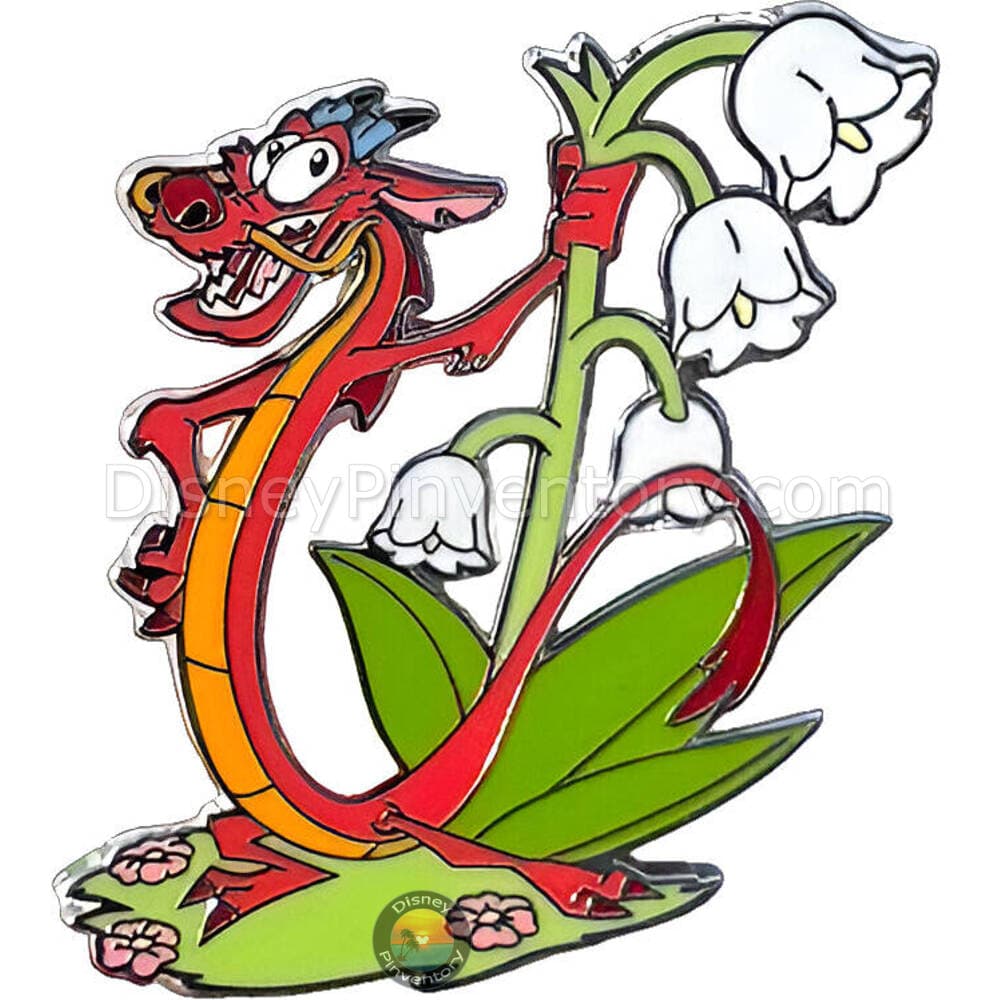 Sprigs of Lily of the Valley Pin: Mushu - Disneyland Paris - Pin 44159
