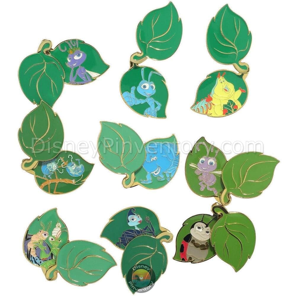 Loungefly Disney Pixar A Bug's Life Character Leaf Sliding Blind Box Pin Set - BoxLunch Exclusive - Pin 44871