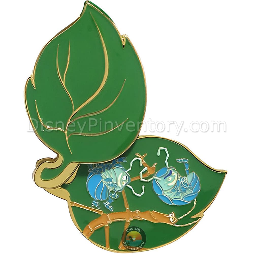 Loungefly Disney Pixar A Bug's Life Character Leaf Sliding Blind Box Pin Set - Tuck & Roll - BoxLunch Exclusive - Pin 44875