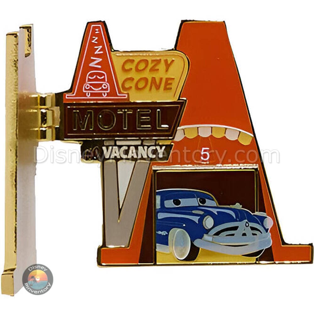 Loungefly Disney Pixar Cars Cozy Cone Motel Hinged Blind Box Pin Set - Doc Hudson - BoxLunch Exclusive - Pin 44900