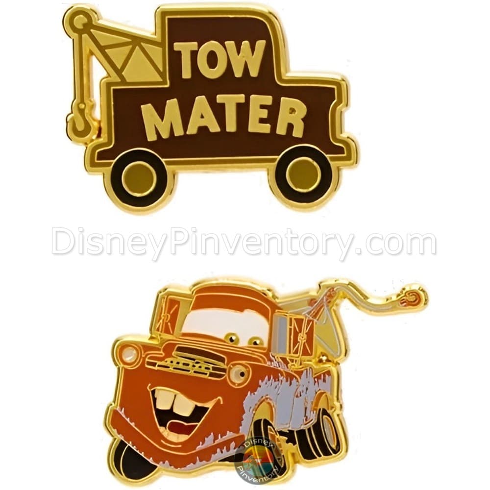 Loungefly Disney Pixar Cars Signs Blind Box Pin Set - Tow Mater & Sign Set - BoxLunch Exclusive - Pin 45404