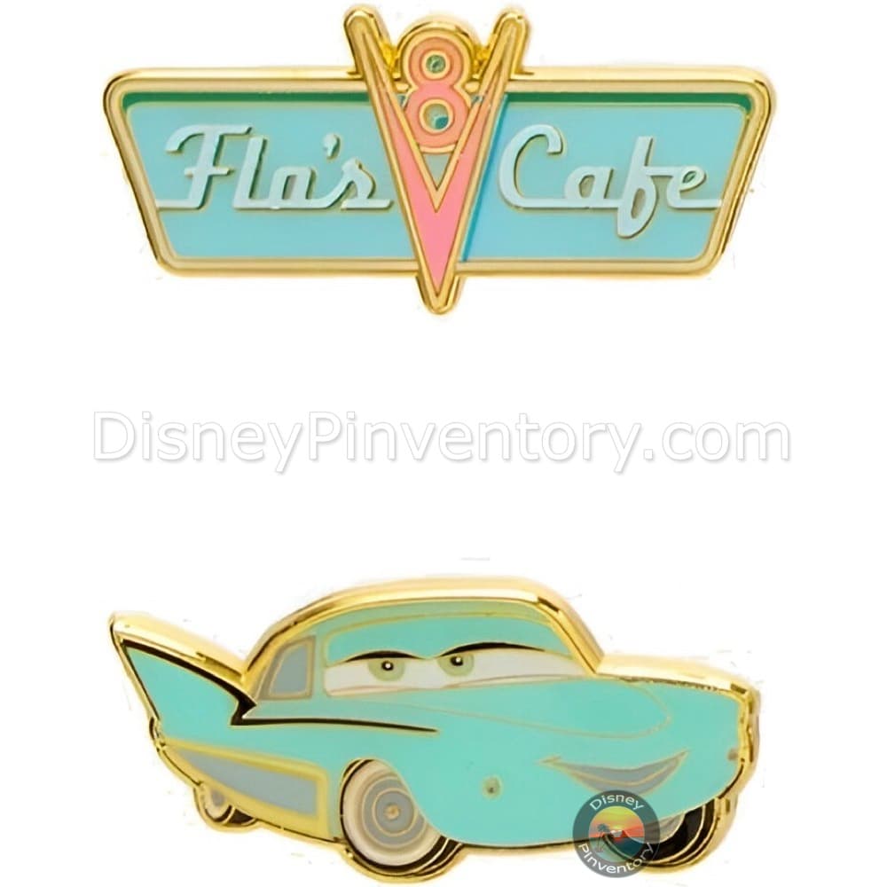 Loungefly Disney Pixar Cars Signs Blind Box Pin Set - Flo & Flo’s V8 Cafe Sign Set - BoxLunch Exclusive - Pin 45407
