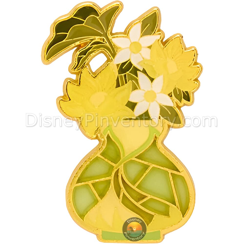 Loungefly Disney Princess Flower Vase Stained Glass Blind Box Pin Set - Tiana - BoxLunch Exclusive - Pin 46218