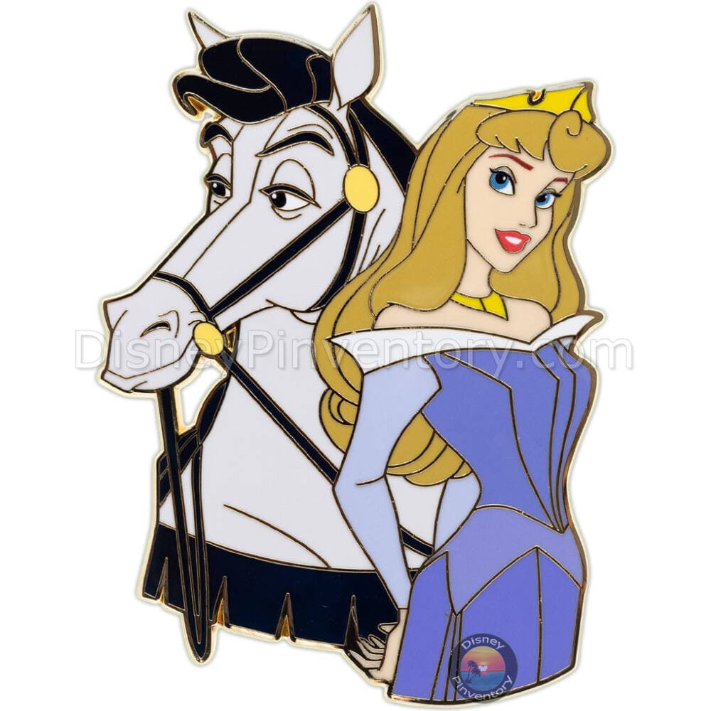 Disney Enchanted Equestrians Series Aurora & Samson Jumbo Pin - PALM Exclusive - Pin 46518