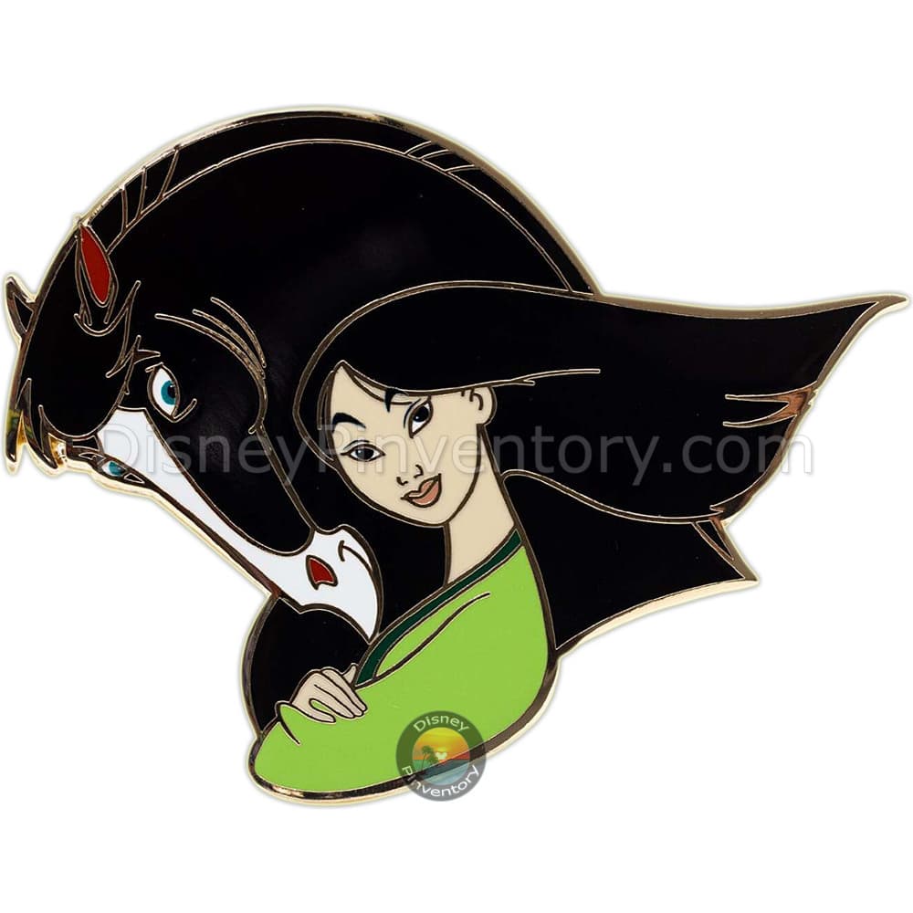 Disney Enchanted Equestrians Series Mulan & Khan Jumbo Pin - PALM Exclusive - Pin 46519