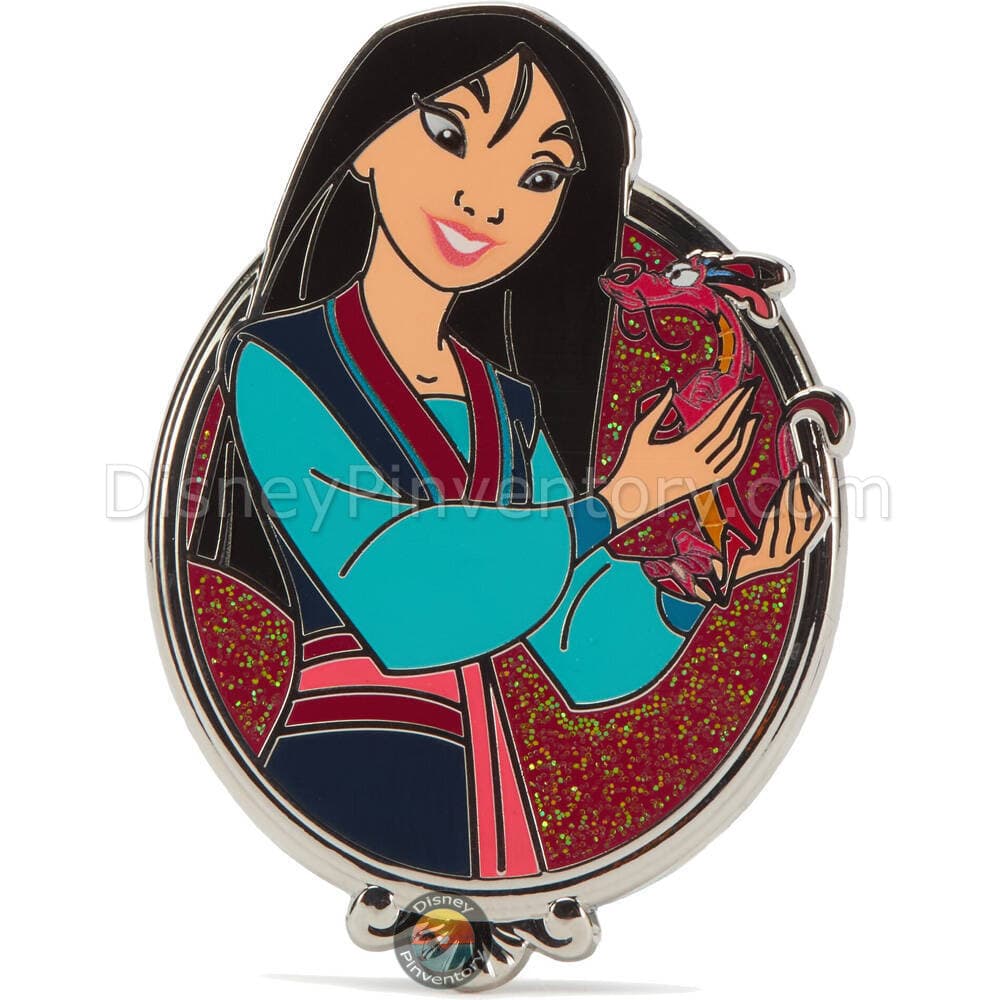 Princess Glitter Portrait Mulan Pin - Pin 47121
