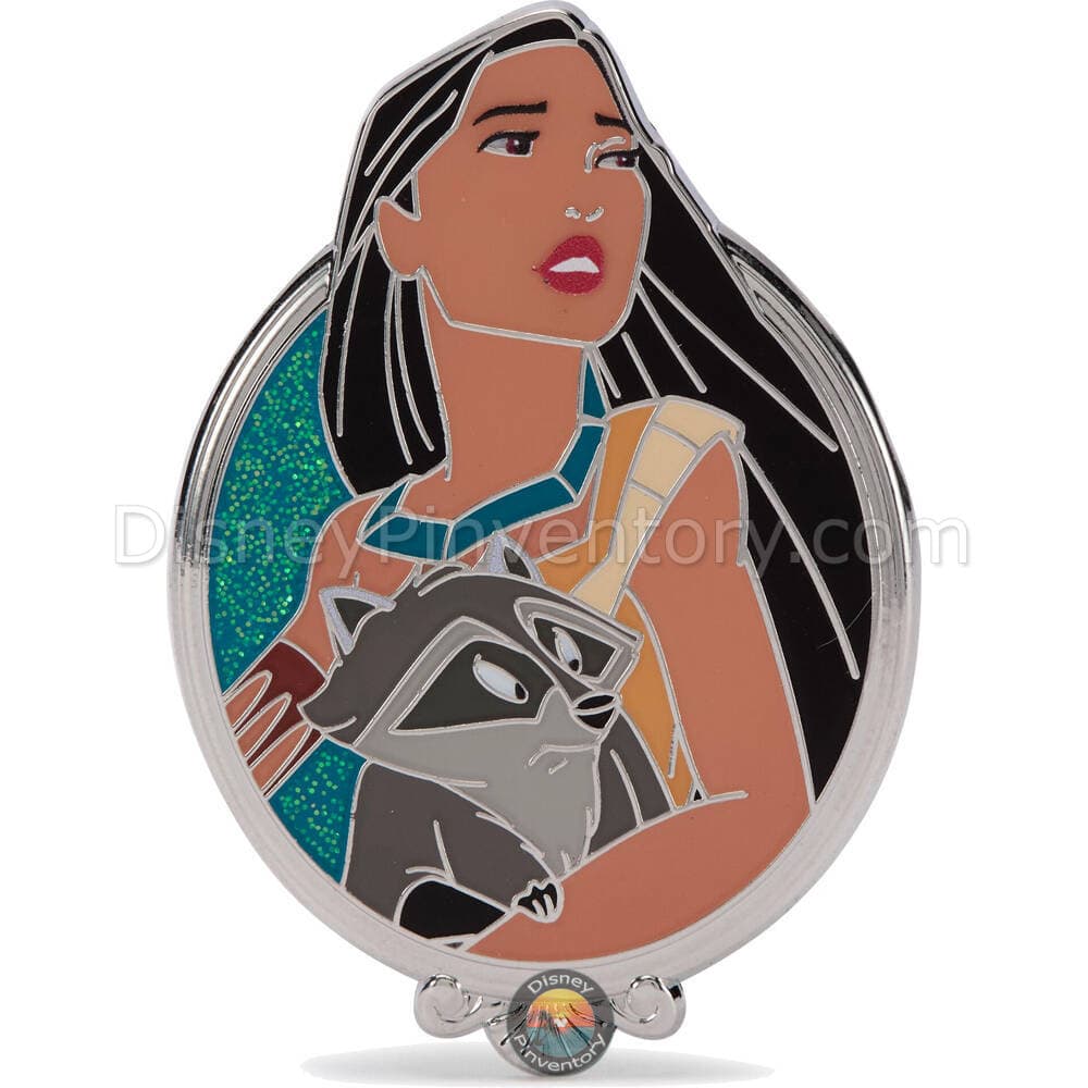 Princess Glitter Portrait Pocahontas Pin - Pin 47122