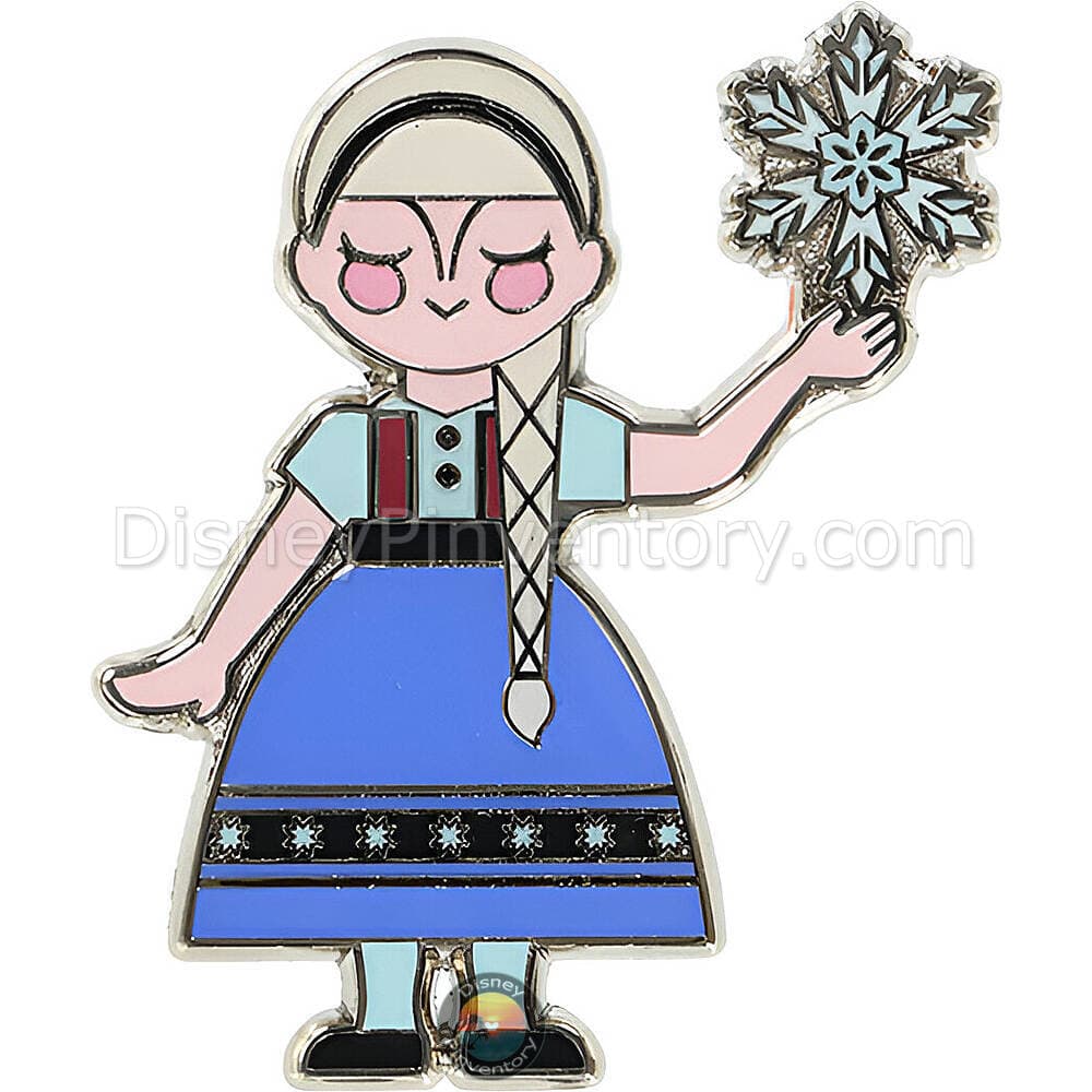 Fantasy Springs Anna and Elsa's Frozen Journey Mystery Pin Set - Elsa in Child Dress - Pin 47318
