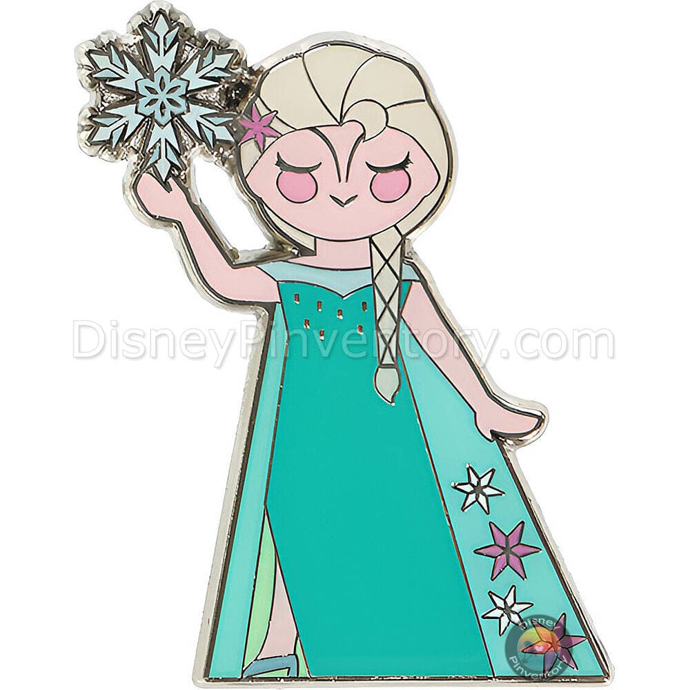 Fantasy Springs Anna and Elsa's Frozen Journey Mystery Pin Set - Elsa in Green Frozen Fever Dress - Pin 47322
