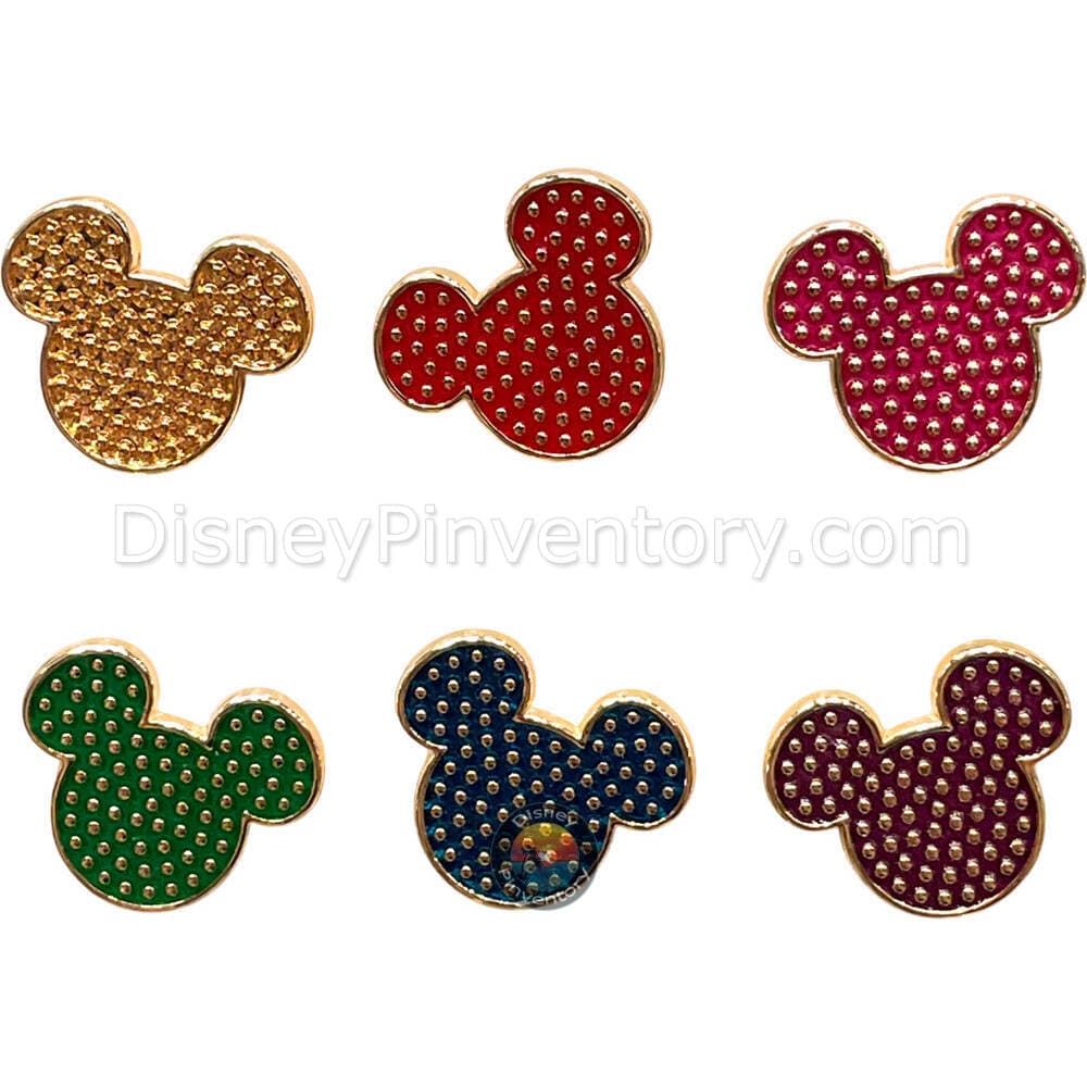 Mickey Mouse Dotted Icon Rainbow Colored Pin Set - Pin 47367