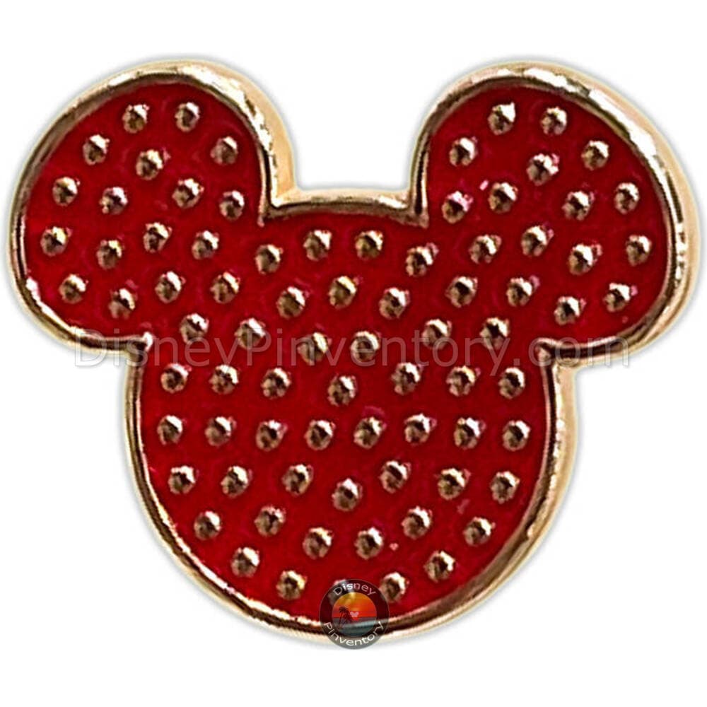 Mickey Mouse Dotted Icon Rainbow Colored Pin Set - Red - Pin 47369