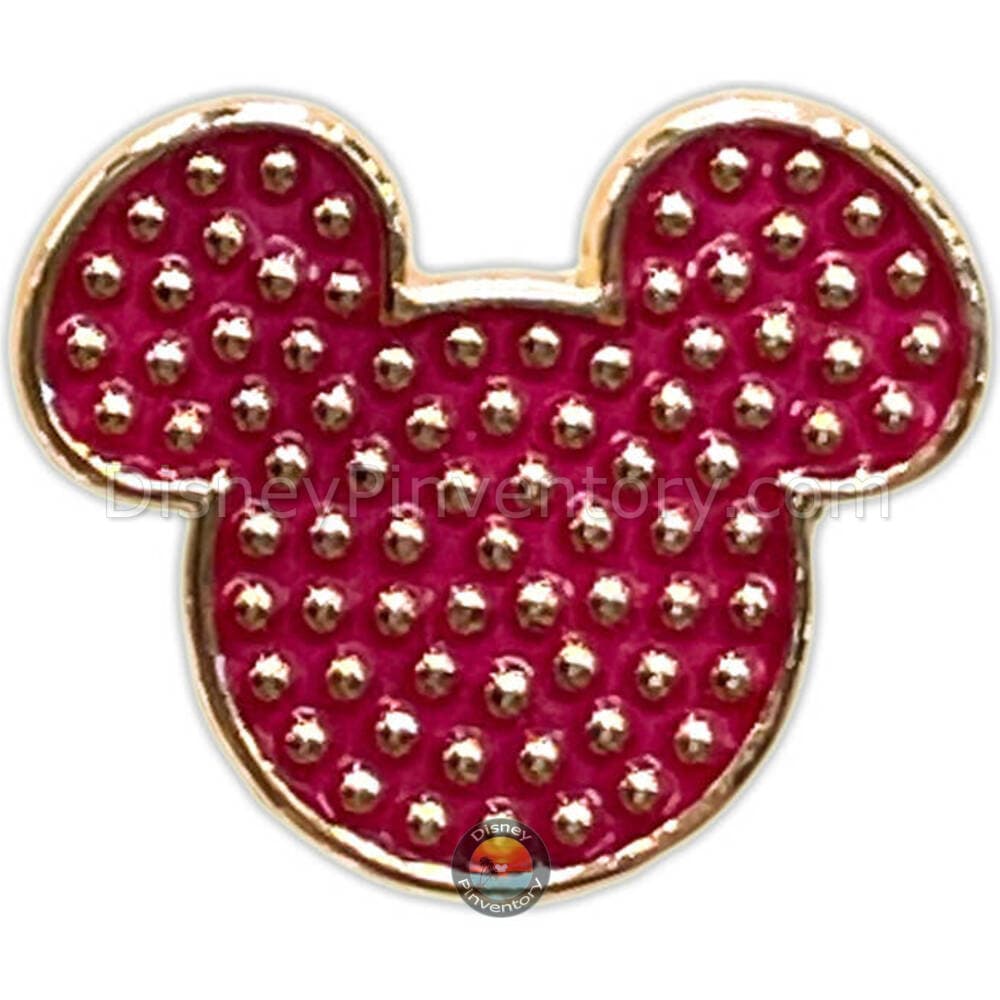 Mickey Mouse Dotted Icon Rainbow Colored Pin Set - Pink - Pin 47370
