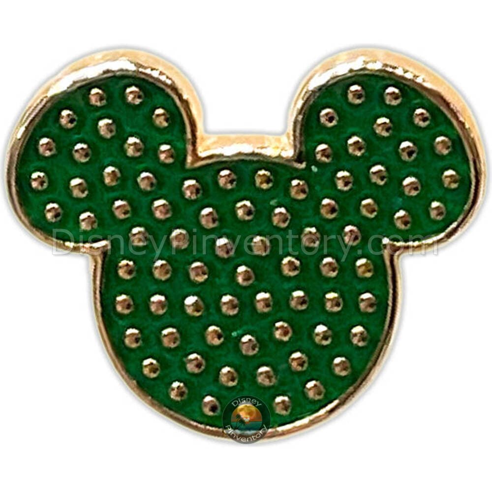 Mickey Mouse Dotted Icon Rainbow Colored Pin Set - Green - Pin 47371