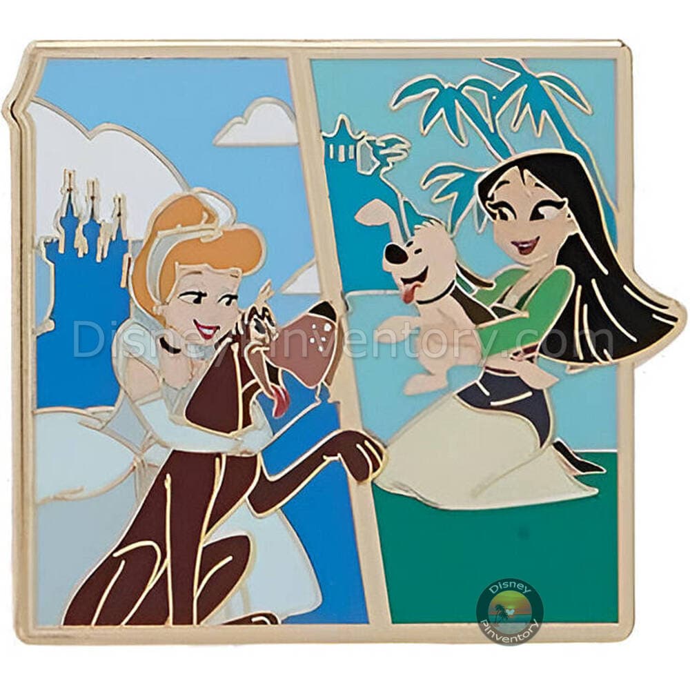 Disney Princess Puzzle Blind Box Pin Set - Cinderella & Mulan - BoxLunch Exclusive - Pin 48595