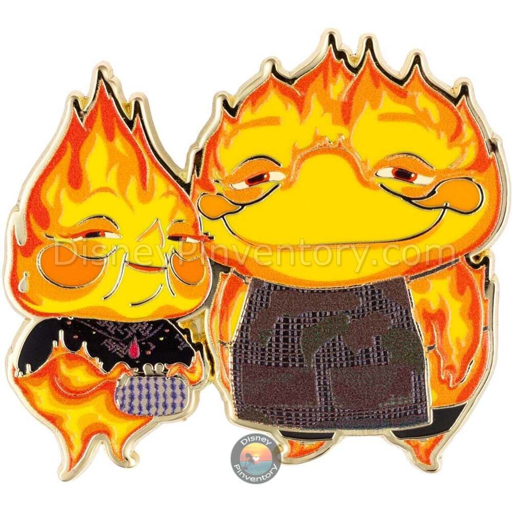 Pixar Elemental Cinder and Bernie Pin - PALM Exclusive - Pin 48985
