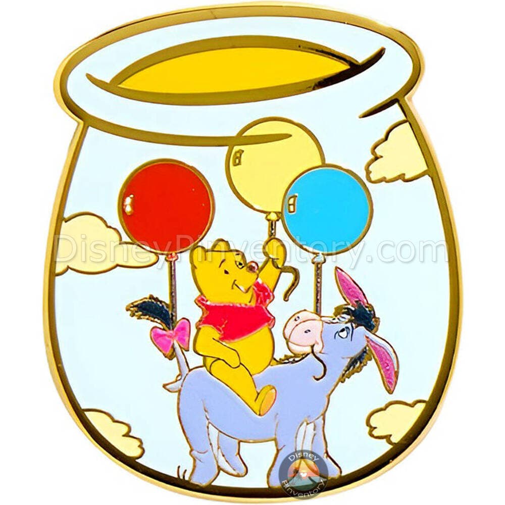 Disney Winnie the Pooh Character Honey Pot Blind Box Pin Set - Pooh & Eeyore with Balloons - BoxLunch Exclusive - Pin 51120