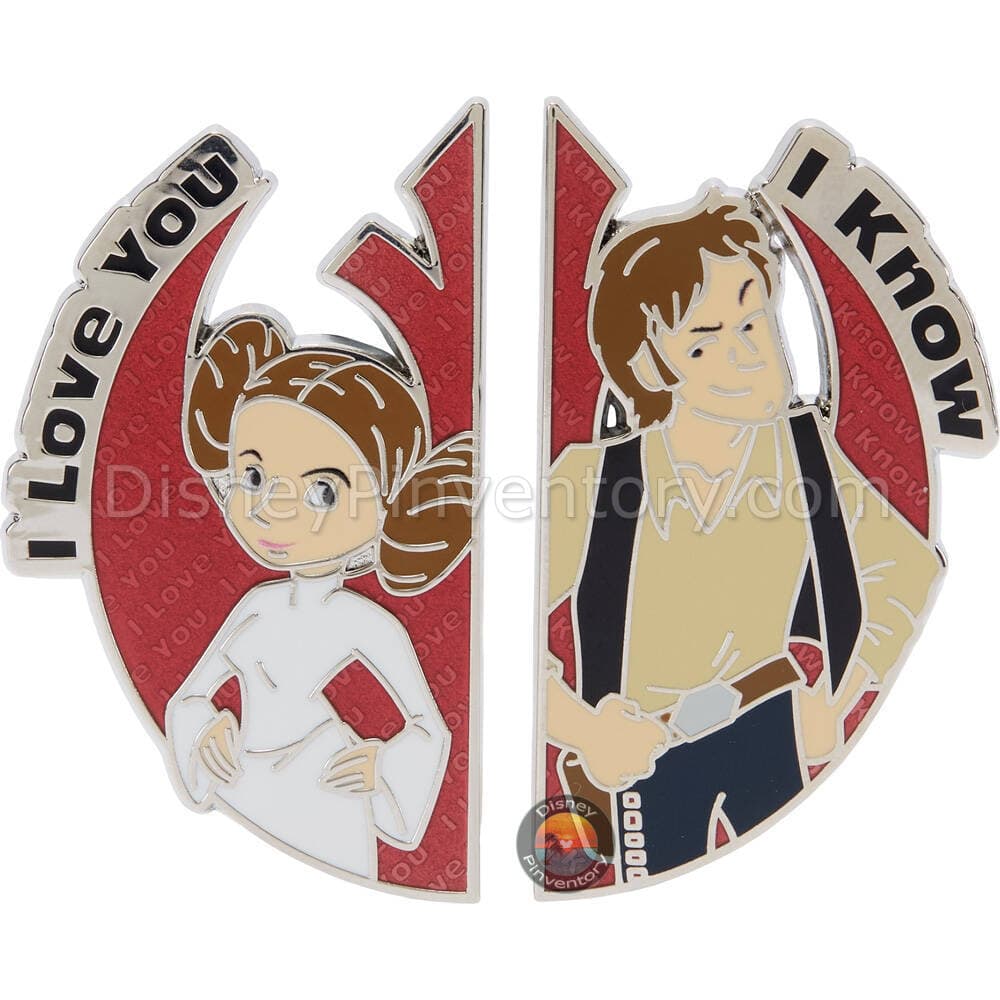 Princess Leia and Han Solo Pin Set - Star Wars - Pin 51159