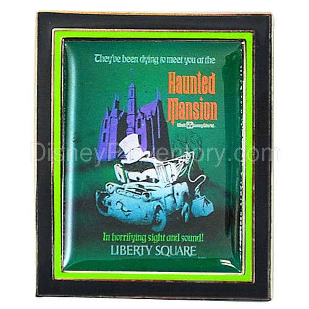 2011 Walt Disney World Cars 2 Vintage Poster Pin Set - (4-pc) - Mater / Haunted Mansion Pin - Pin 9353